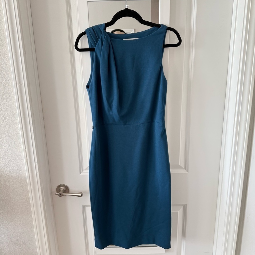 Jason Wu Draped Sleeveless Sheath Dress - Size 8 - Picture 3 of 7